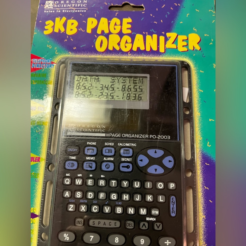 Rare vintage New in package Scientific Oregon 3kb organizer  Model PO-20…